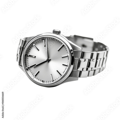 Classic Silver Wristwatch. photo