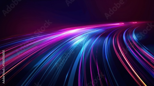 Abstract Neon Lights Trail