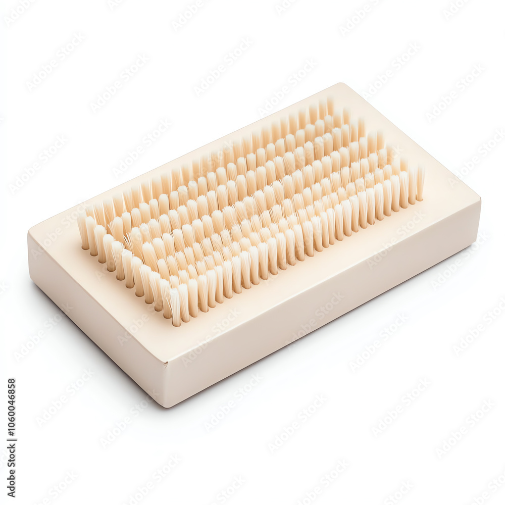 A box of interdental brushes in assorted sizes on solid white background, single object A box of interdental brushes in assorted sizes on solid white background, single object