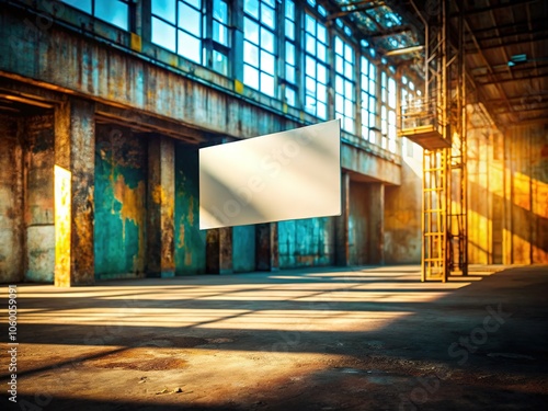 Floating Business Card Mockup with Shadows - Urban Exploration Photography photo