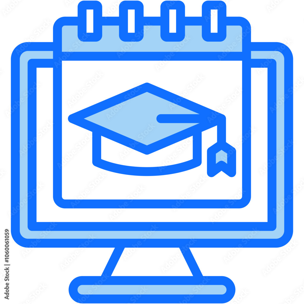 Online Study Schedule Icon Online Study Schedule Icon