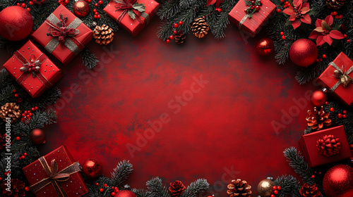 **Christmas Cheer Abounds: A Festive Canvas for Your Holiday Wishes** photo