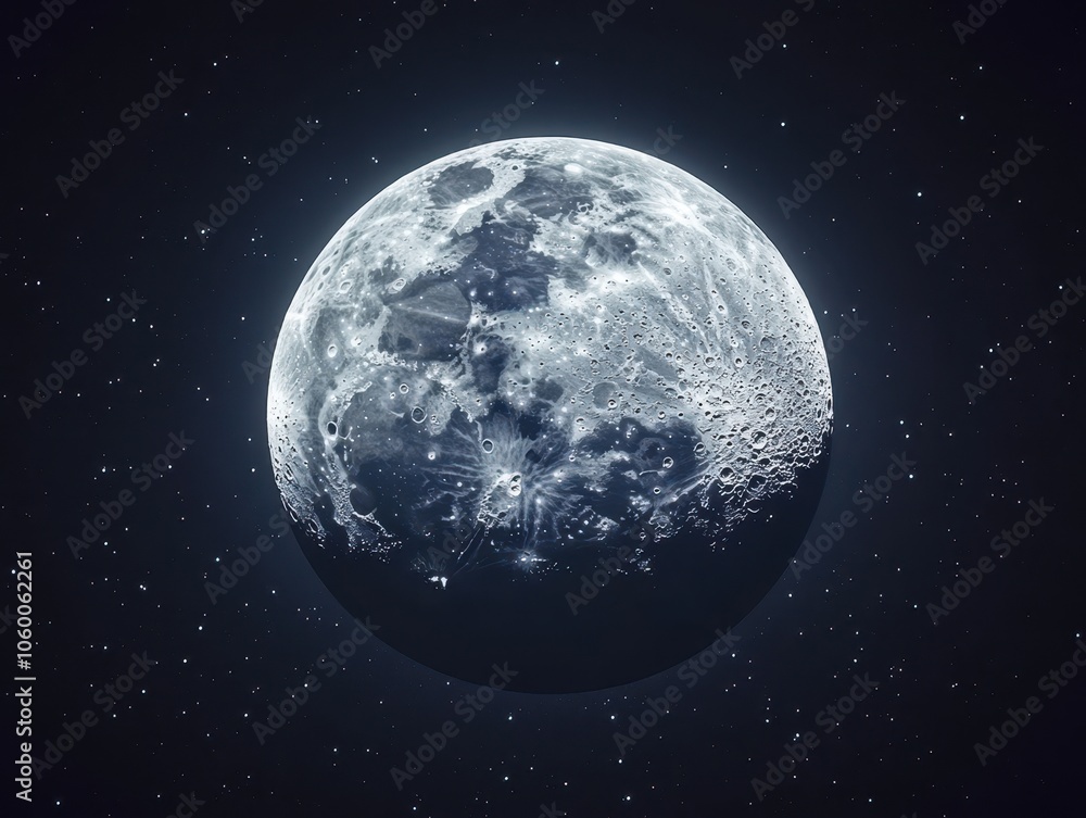 A Close-Up View of the Moon's Surface. A Close-Up View of the Moon's Surface.