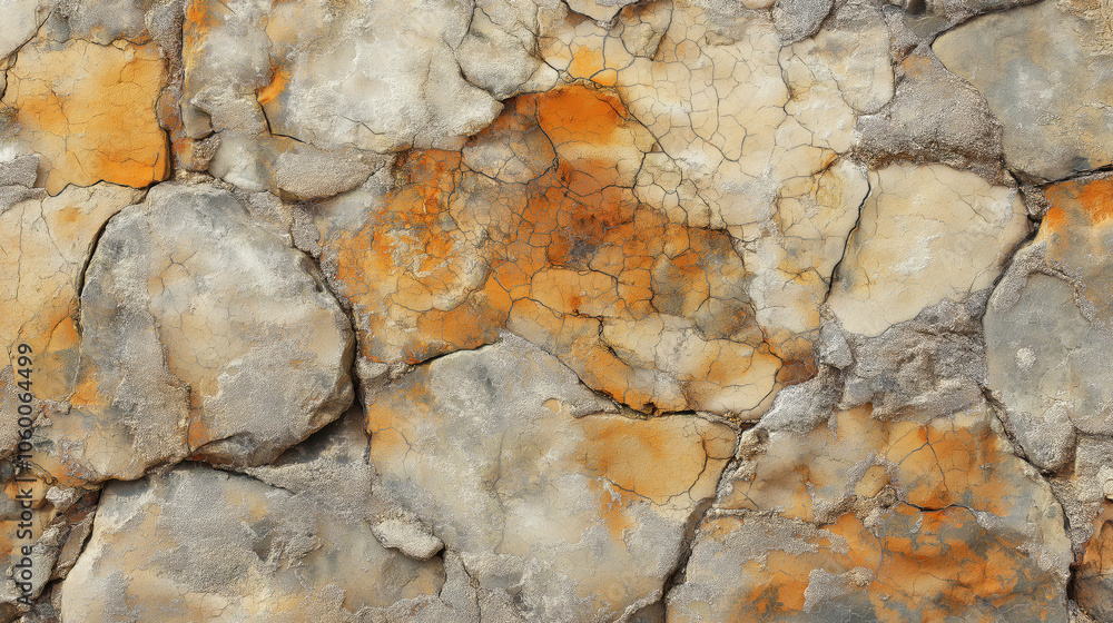 Obraz premium A rocky surface with a mix of brown and white colors