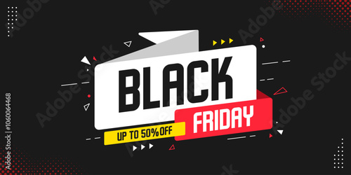 Black friday sale banner template background. Black friday special offer banner for social media or web banner. Super sale promotion for black friday sale