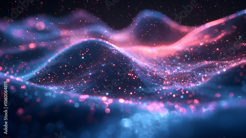 Technology Particle Abstract Background