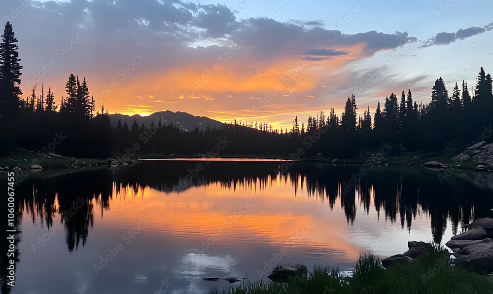Obraz premium Spectacular Nature and Scenic Wonders: Golden Hour Sunsets, Lush Forests, Tranquil Beaches, and Vibrant Fields of Flowers in Stunning Views