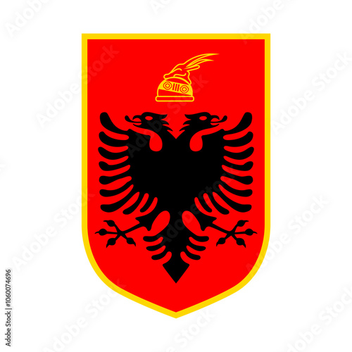 Coat of arms Albania. Vector illustration