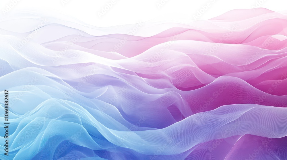 Obraz premium Tranquil Wave Abstraction: Soft Gradient Ripple Pattern Background