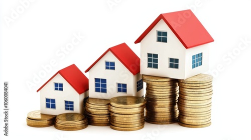 Growing Investment in Real Estate with Stacked Coins