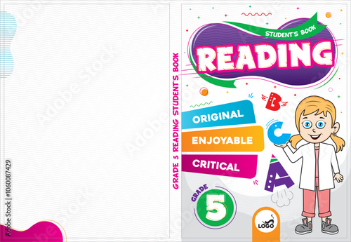 Printable cover design adapted to educational books.