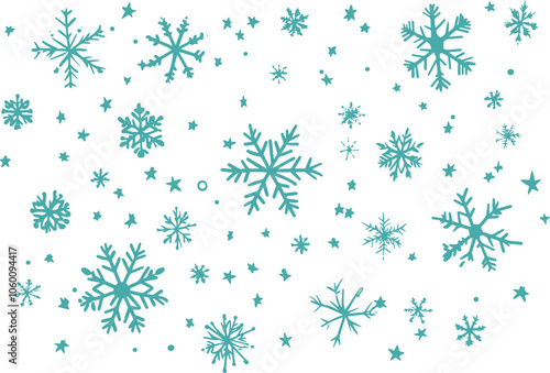 set of snowflakes
