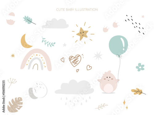 Cute baby illustration Collection