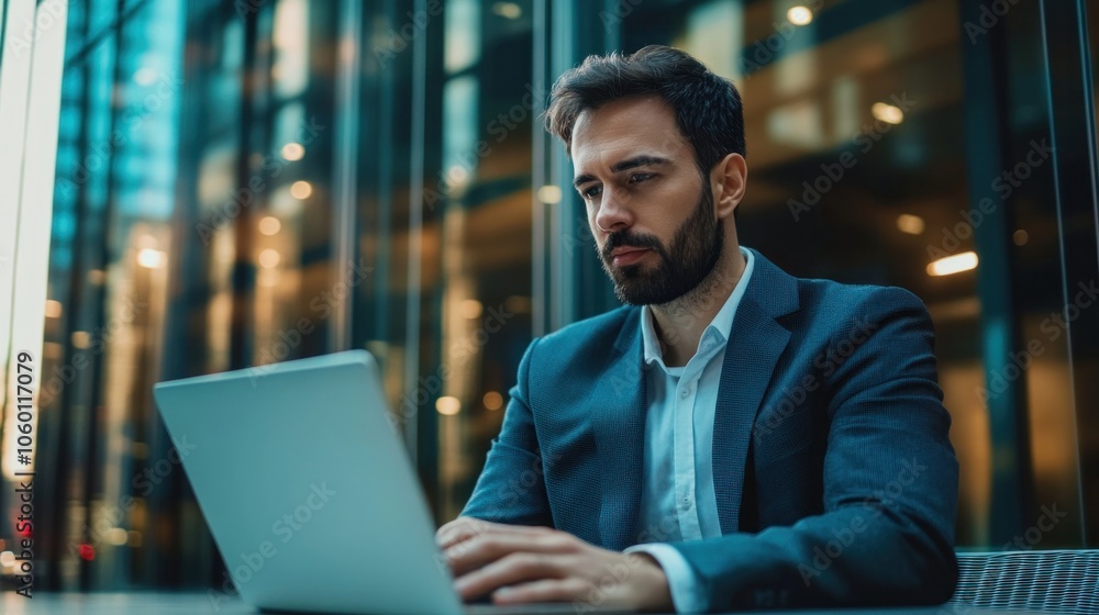 Fototapeta premium Practical enterprise AI applications, including automated customer support, data analysis, and process optimization