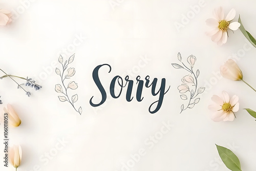 Elegant Sorry Card with Floral Design photo