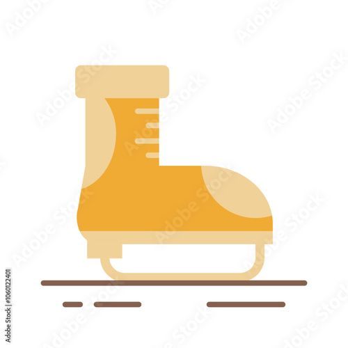 ice skate winter flat icon