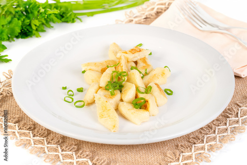 Polish traditional potato dumplings kopytka