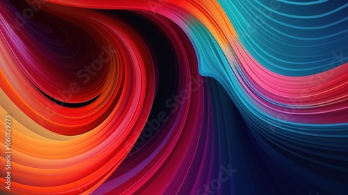 Colorful Gradient Swirl Pattern in Dynamic Design
