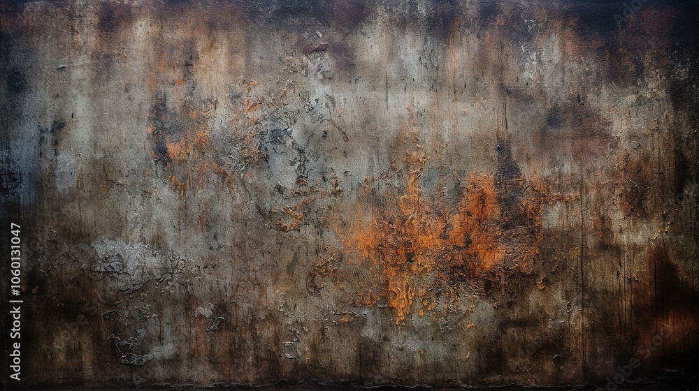 Fototapeta premium Aged Dark Grunge Texture with Light Scratches