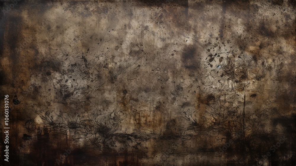 Fototapeta premium Aged Dark Grunge Texture with Light Scratches