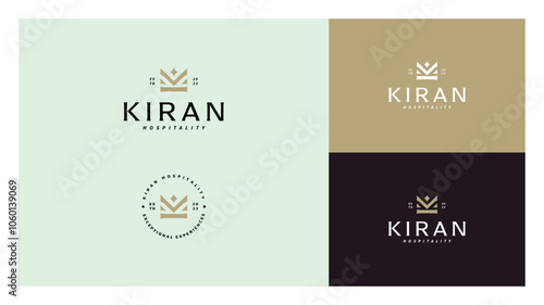 Luxury crown hospitality logo design