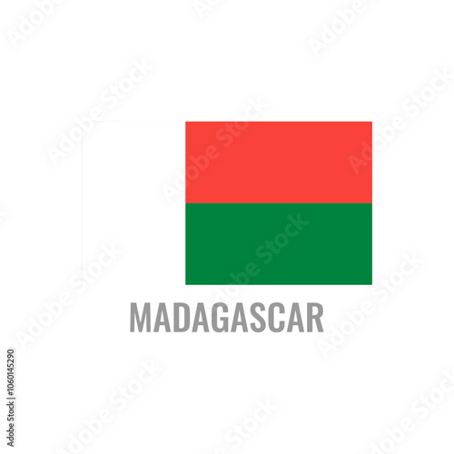 Madagascar flag icon. The country sign. Rectangle shape. Isolated on a white background. Vector image. Free Download Madagascar flag icon. The country sign. Rectangle shape. Isolated on a white background. Vector image. - GFXLoad