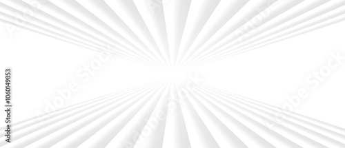 Abstract white background with 3d lines pattern, architecture minimal striped...