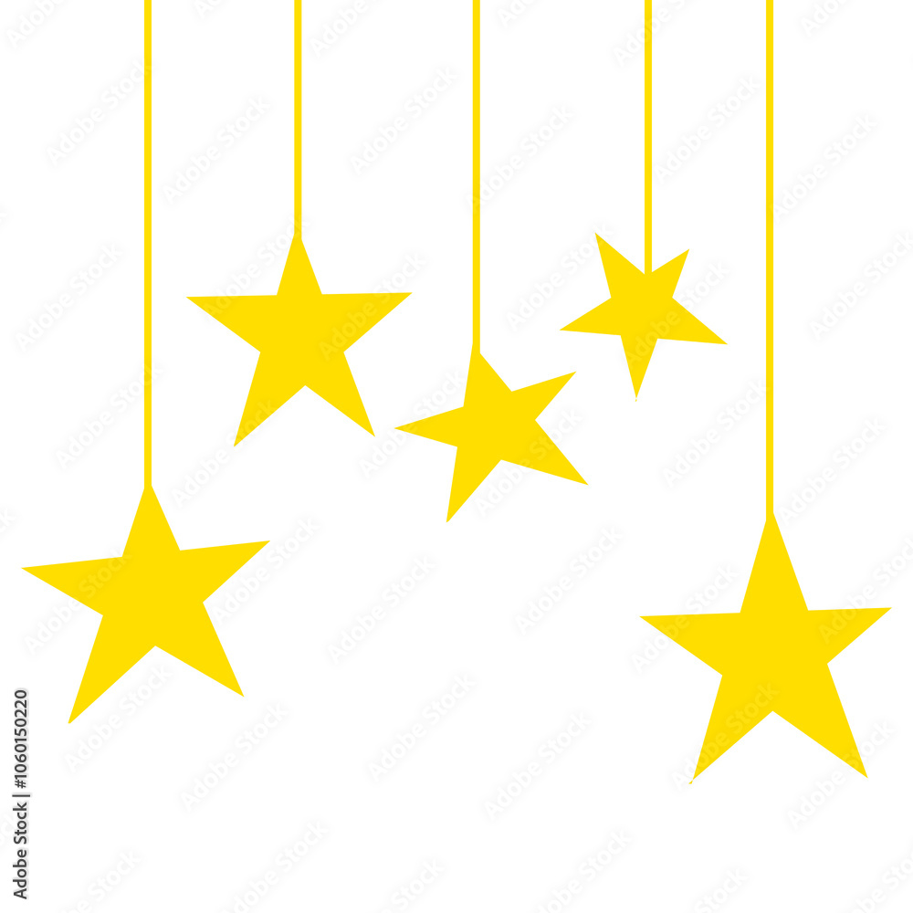 Fototapeta premium Illustration of stars of various sizes.