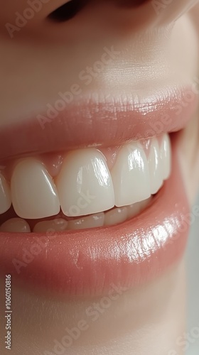 Beautiful White Teeth with Subtle Cracks