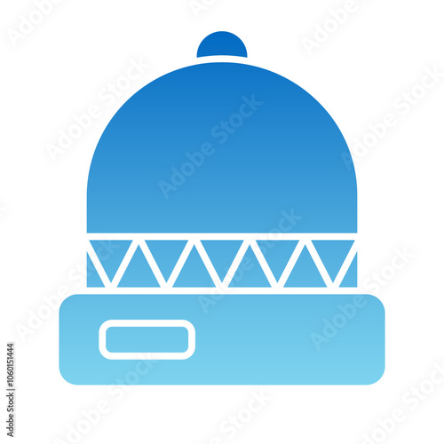 beanie hat winter gradient fill icon