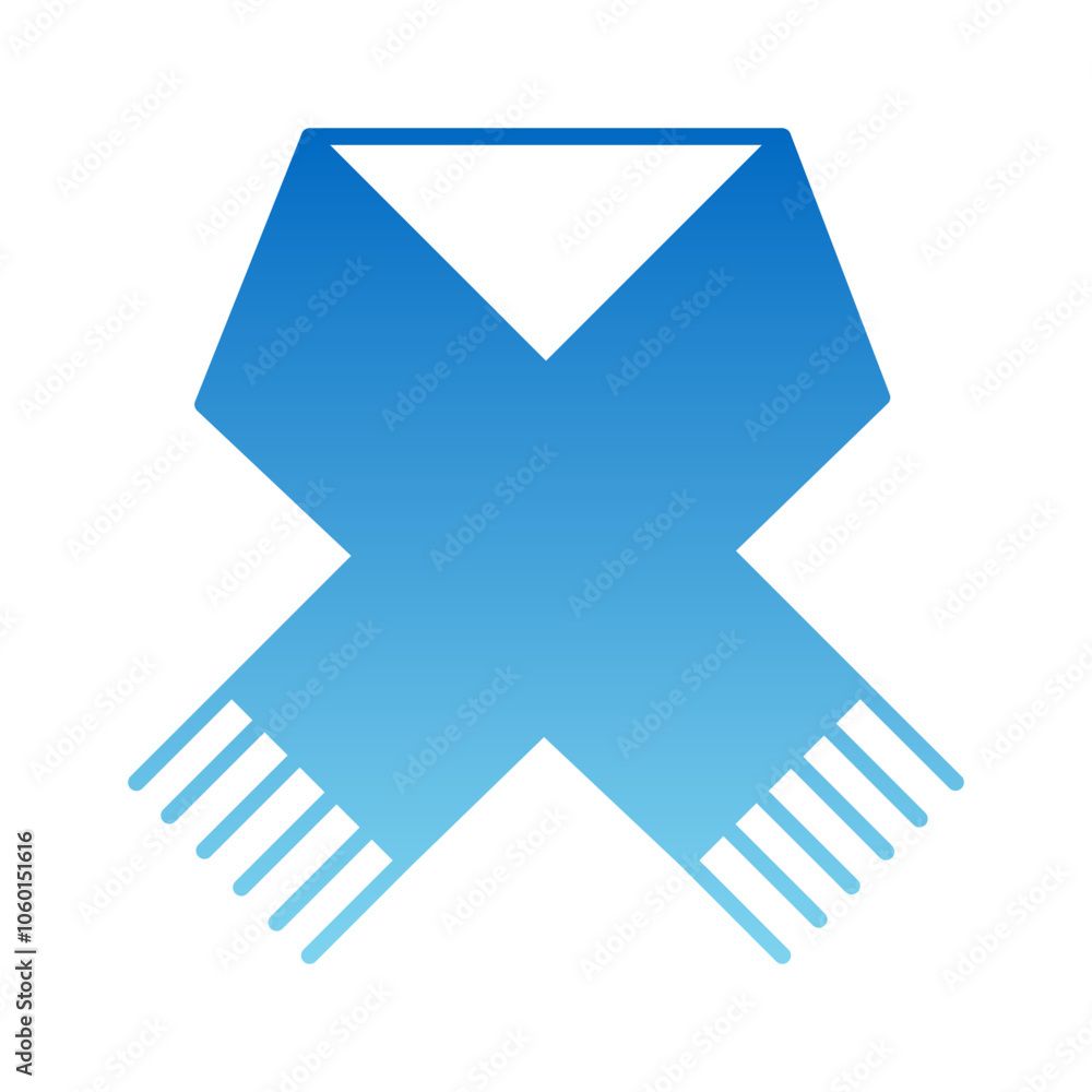 scarf winter gradient fill icon scarf winter gradient fill icon