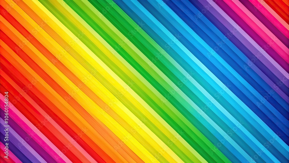 Obraz premium Bold and bright rainbow stripes against a white or light-colored background, bold stripes, visual impact