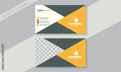 Clean professional business card design template, visiting card, corporate template.