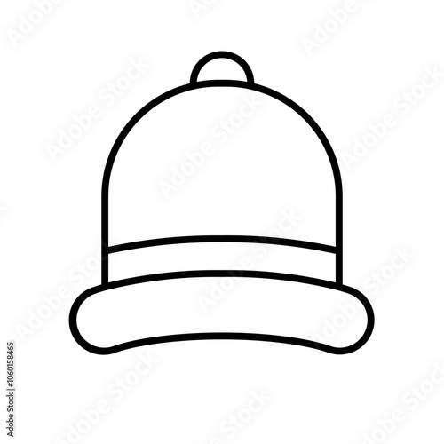 beanie hat winter line icon