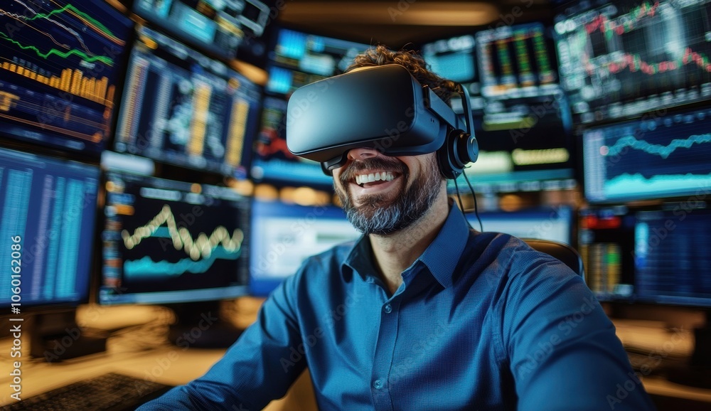 Obraz premium VR Trader Smiles.