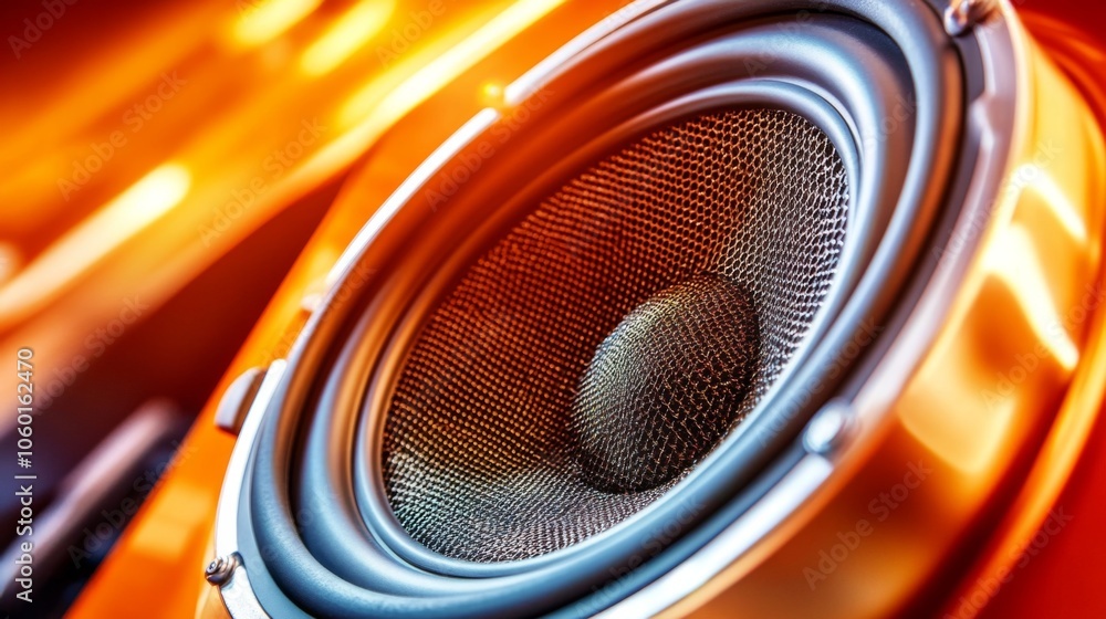 Close-up of a High-Fidelity Sound Speaker Close-up of a High-Fidelity Sound Speaker