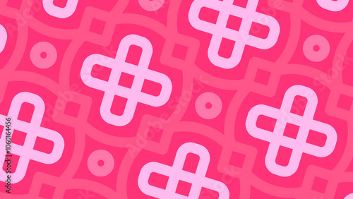 seamless pattern with pink and blue hearts