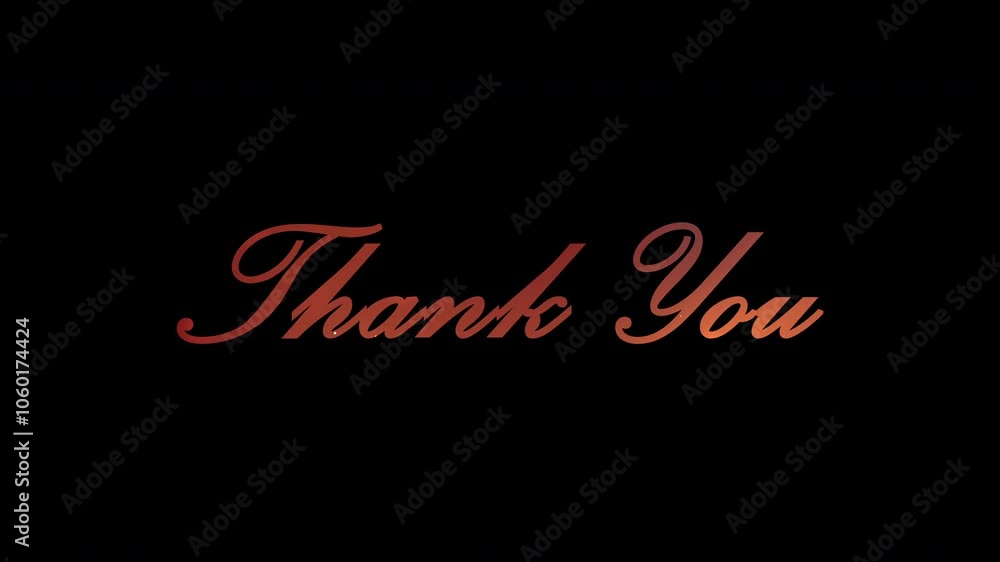 Thanks Script Gif Animated Thank You Text in Elegant Script Style. This video features a ...