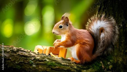 A charming squirrel who organizes fun treasure hunts in the park.