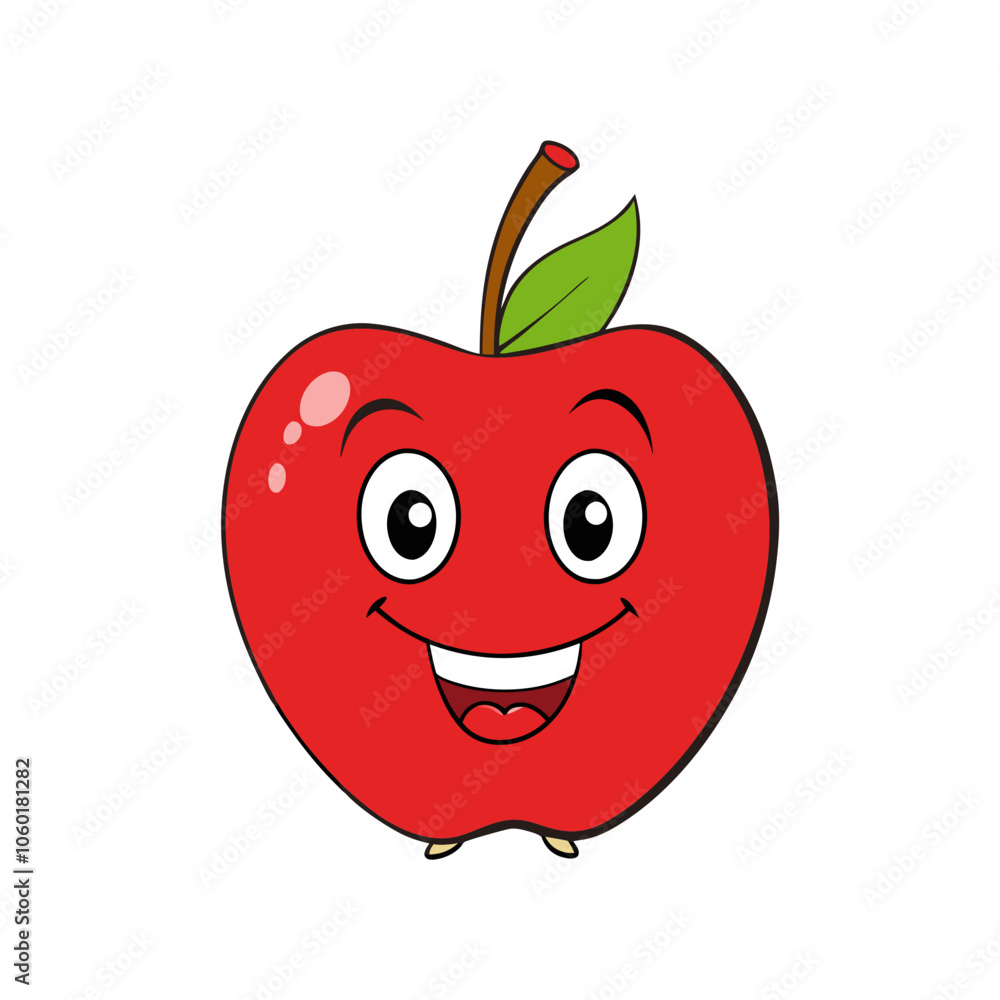 Funny Apple cartoon vector illustration Funny Apple cartoon vector illustration