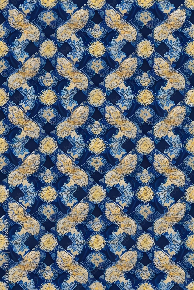 ia generated. Vector pattern of an Andalusian mosaic. Illustrated seamless pattern made of abstract elements Ethnic abstract. Beautiful seamless pattern design. ia generated. Vector pattern of an Andalusian mosaic. Illustrated seamless pattern made of abstract elements Ethnic abstract. Beautiful seamless pattern design.