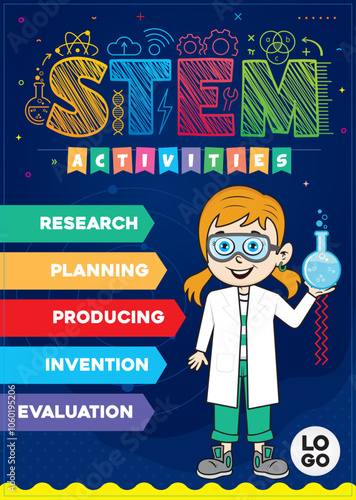 Cover design adapted to STEM education books.