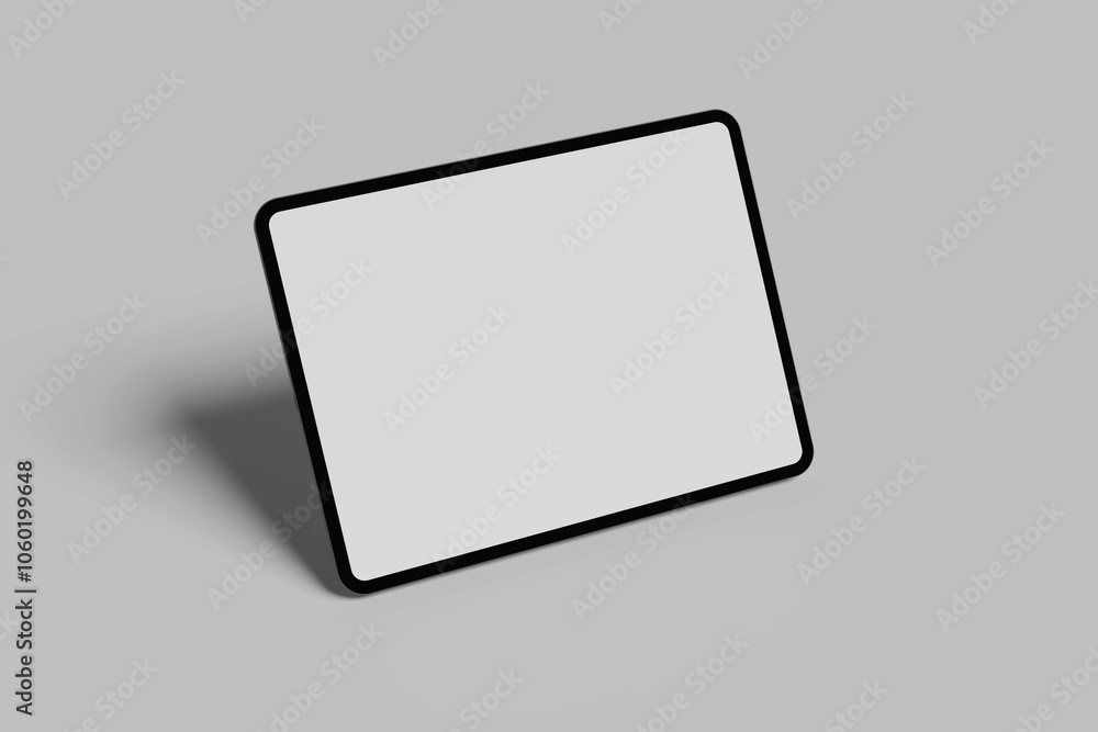 Fototapeta premium Tablet computer with blank screen isolated on Grey background