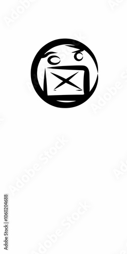 Vektor cartun black logo