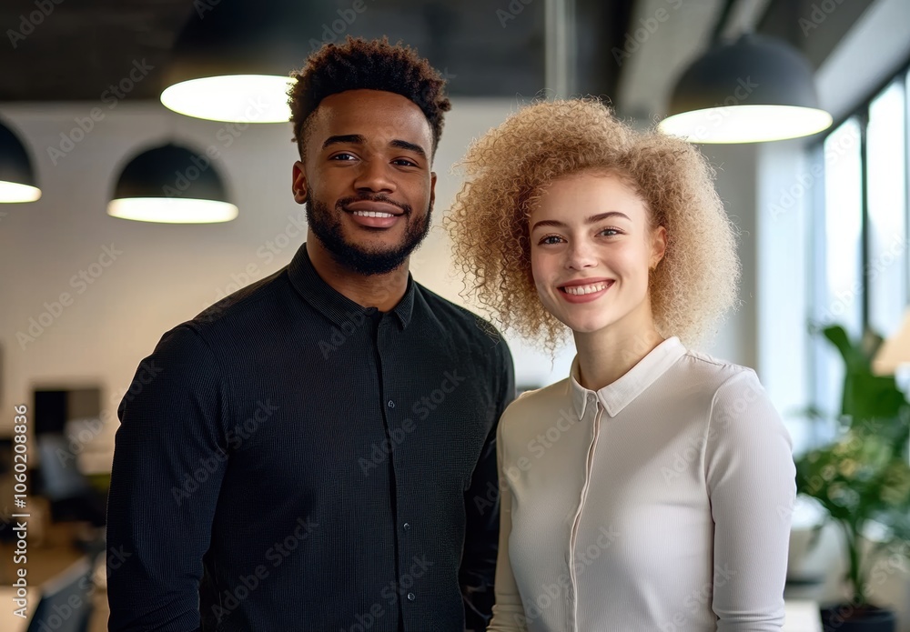 Smiling Coworkers. Smiling Coworkers.
