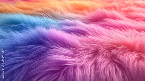 Whimsical Faux Fur Background Combining Soft Pastel Tones with Luxurious Textures for Artistic Composition