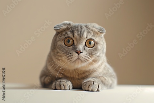 Close up of a scottish fold cat