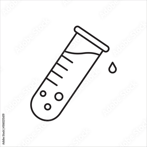 Tes tube icon outline vector