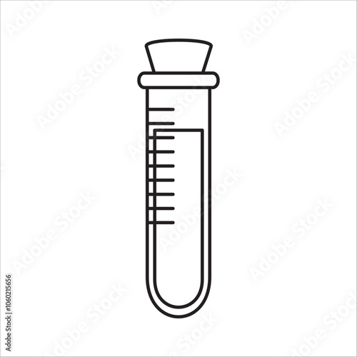 Tes tube icon outline vector