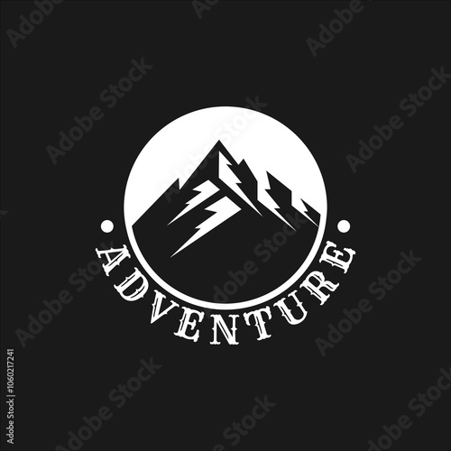 Black and white adventure Logo